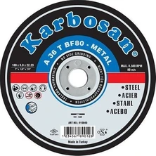 Karbosan 180X3  Metal Kesme Taşı 10 Adet