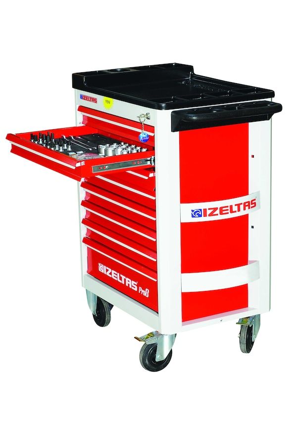 İzeltaş Pro Serisi Takım Dolabı 206 Parça Dolu