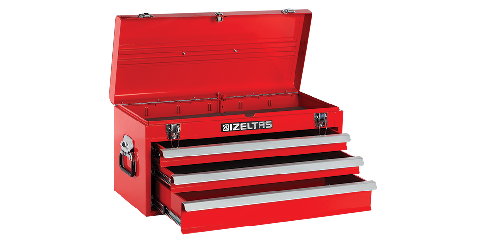 İzeltaş Küçük Alet Sandığı Çekmeceli Kırmızı Boş