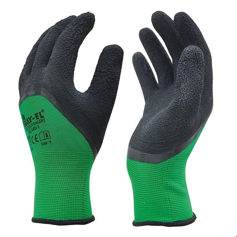 Meşem Soft Eldiven Yeşil Siyah No:10